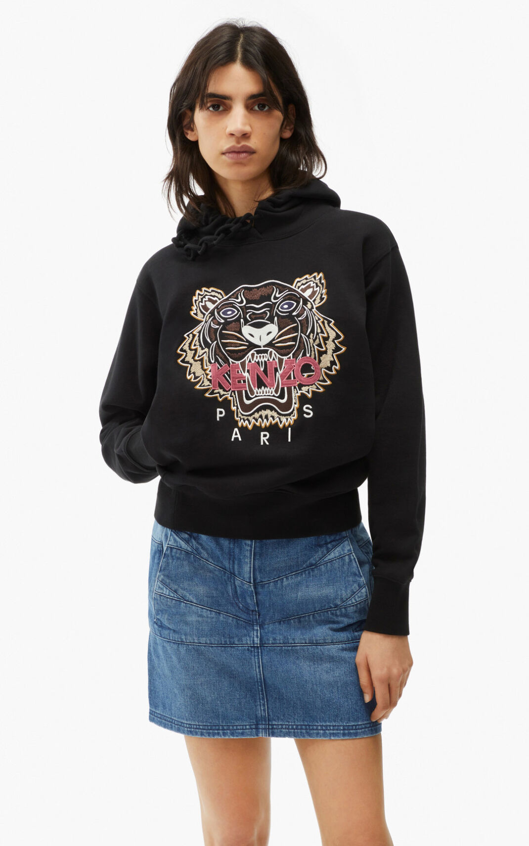 Sudaderas Con Capucha Kenzo Tiger Mujer Negras AVS925146